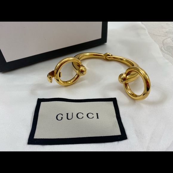 🆕 Gucci Horsebit heavy gold plated Bangle - Picture 5 of 12